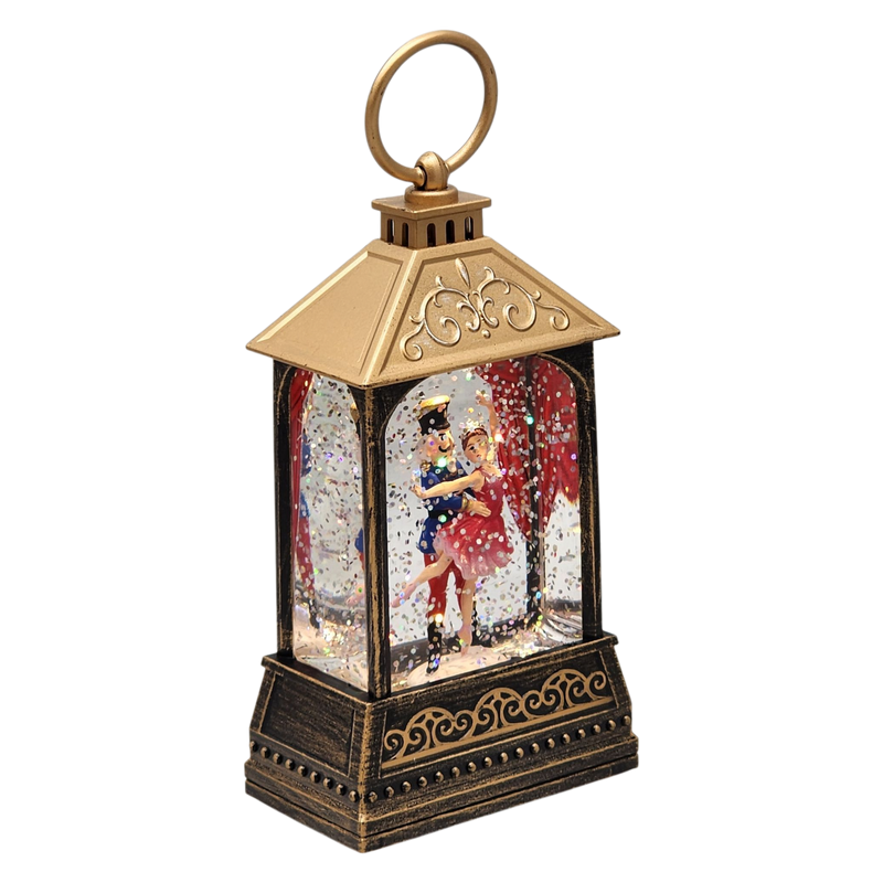 Classic Nutcracker Ballet Lighted Lantern Snow Globe