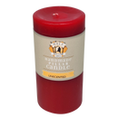 Mole Hollow Unscented Pillar Candle (Sweetheart Red) -