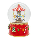 120MM Wind-Up Musical Revolving Carousel Water Globe