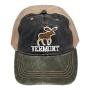 Two Tone Cap Vermont Moose - Green/Blue - Clothing >> Hats & Mittens - by Vermont Illustrating - view 3