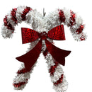 Red and White Mini Candy Cane Tinsel Ornament