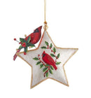 Heart  or Star Cardinal Ornament - - The Country Christmas Loft