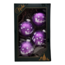 Krebs Value Glass Ornament 4 pack - Santa on Lilac