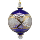 Amethyst Floral Ball Ornament with 24k Gold
