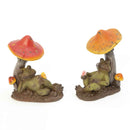 Resin Frog Laying under a Mushoom - - Gift Shoppe >> Figurines - by Gerson