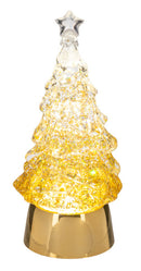 LED Light Up Tree Mini Shimmer – Warm Golden Glow - Christmas >> Snowglobes - by Ganz