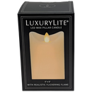 Wax LED Pillar Candle with Moving Flame - 3x5 - Ivory