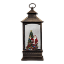 Lighted Spinning Waterglobe Lantern - Santa Delivering Gifts