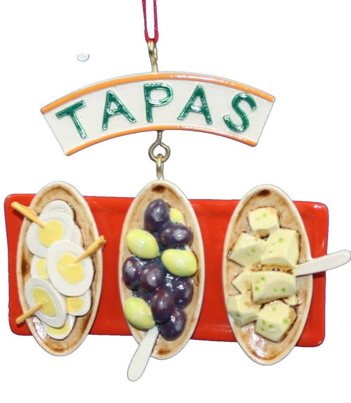 Resin Tapas Ornament - Black And White