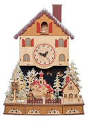 Wood Works Lighted Alpine Table Clock - Christmas >> Decor - by Roman - view 3