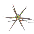 Silver Glitter Starburst Tree Topper - 12 Inch Multicolor
