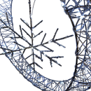 Frosted Elegance: A Silver Snowflake Ornament Aglow - 20 inch
