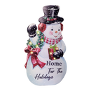 Lighted Metal Snowman Porch Easel - 26 Inch