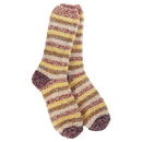 Cozy Striped Crew Socks - Warm Ember