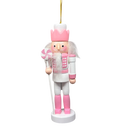 Pink And White Nutcracker Ornament - Staff