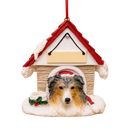 Ceramic Doghouse Ornament - Australian Shepherd - Animals - by E&S Pets