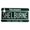 Shelburne Vermont License Plate Key Chain
