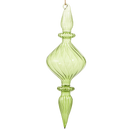 10" Green Transparent Onion Finial Ornament