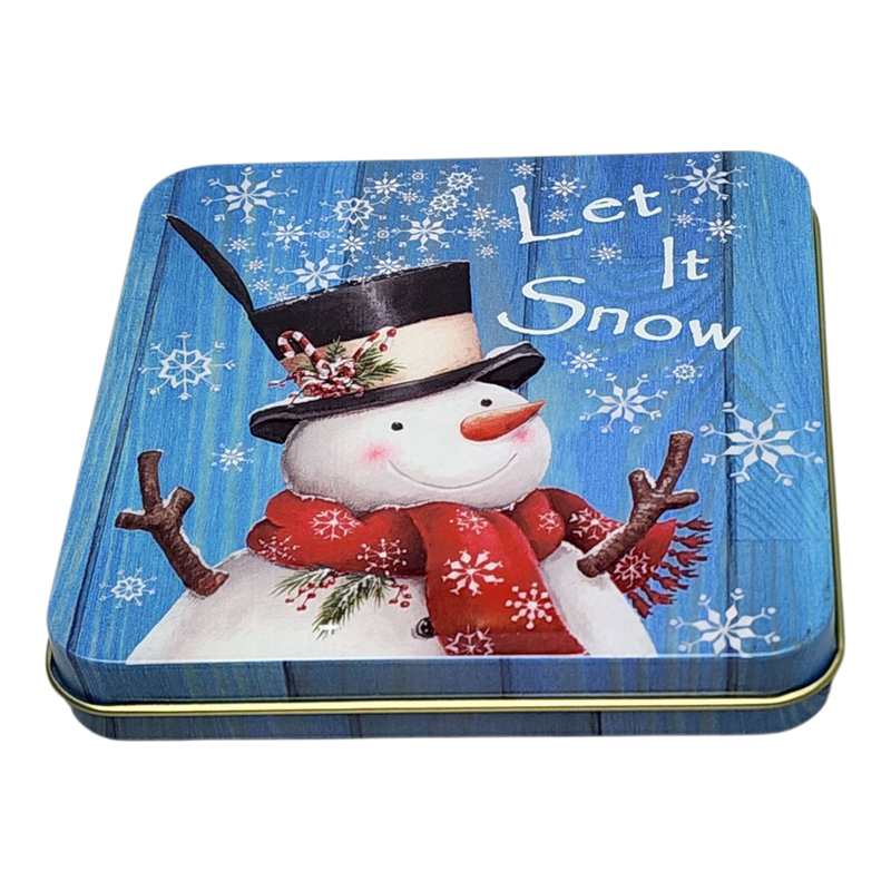 Christmas Gift Card Tin - Let It Snow Snowman