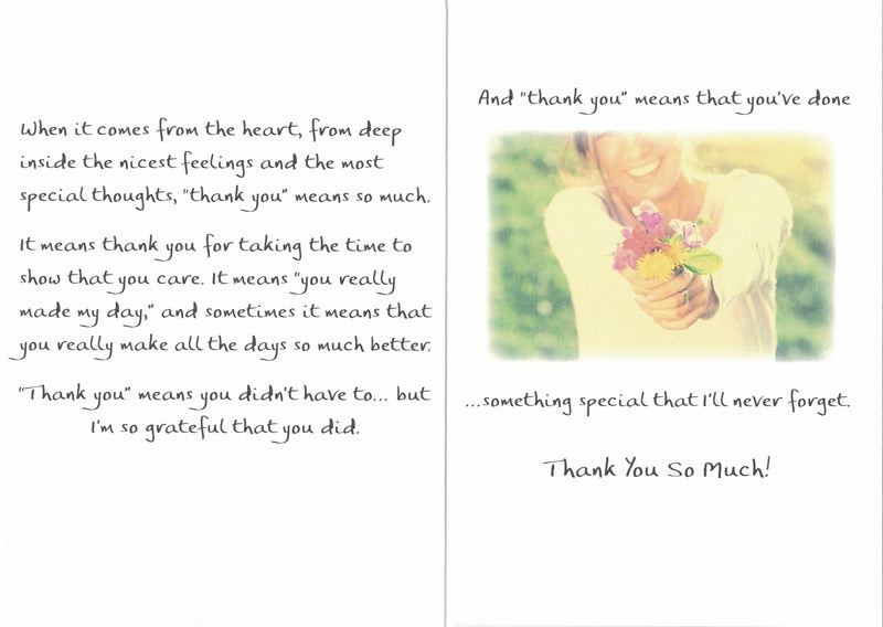 What does " Thank you" really mean? Greeting Card - The Country Christmas Loft