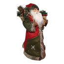 Woodland Cone Santa - Holding a Present - 24 Inches Tall