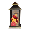 Christmas Cardinal Lantern with LED Candle - Merry Christmas
