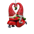 Gnomes under the Mistletoe Ornament
