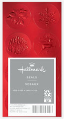 Hallmark Red Foil Embossed Holiday Seals, 3 sheets