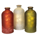 Lighted Snowflake Luminary Bottles -