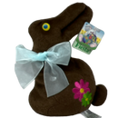 Chocolate Plush Bunnies - Blue Bow