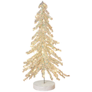 Lighted Tinsel Christmas Tree - 16 Inch - Silver