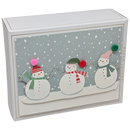 Handmade Greetings Boxed Cards - Three Snowmen