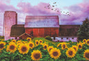 Sunflower Barn Greeting Card  -  Blank Card - Gift Shoppe >> Greeting Cards >> Blank - by Leanin Tree