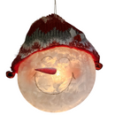 Glass "Lightable" Snowman Ornament - Jolly Snow Hat - Christmas >> Ornaments >> Snowmen - by Stony Creek - view 2