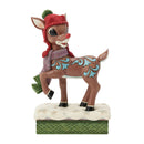 Rudolph Wearing a Knit Hat Figurine