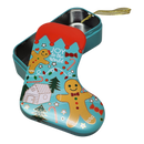 Christmas Stocking Cookie Tin Ornament - Joy to the World