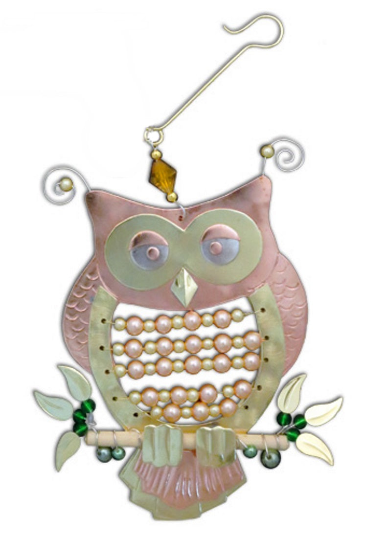 Beaded Owl Ornament - The Country Christmas Loft