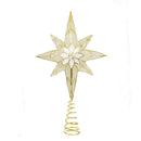Gold Capiz 8-Point Star Tree Topper - 12 Inch - Christmas >> Tree Toppers - by Kurt Adler - view 2