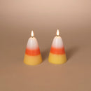 Candy Corn B/O Lighted Wax Candles - 2 Piece Set - Battery Operated - by Everlasting Glow - view 2