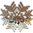 Sparkling Wood Snowflakes Large