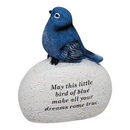 Bluebird on Stone Figurine – Make All Your Dreams Come True - Gift Shoppe >> Figurines - by Roman