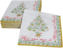 Christmas Calligraphy Paper Cocktail Napkins