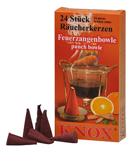 Knox German Scented Incense Cones (Pack Of 24) - Punch Bowl - The Country Christmas Loft