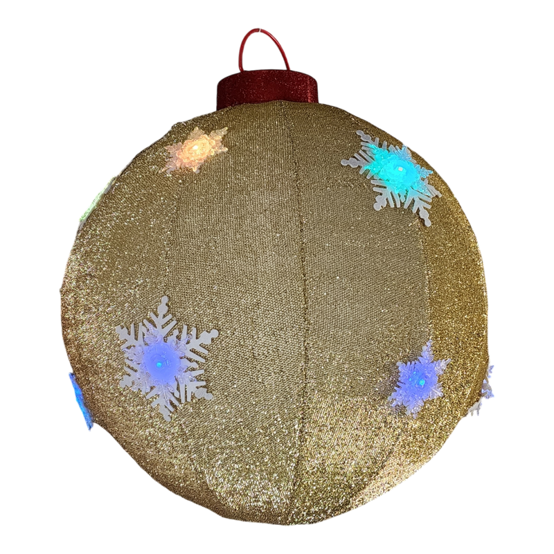 23.5"D B/O Lighted Collapsible Holiday Ball Ornament - Gold