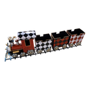 Metal Holiday Harlequin Train - 37 Inches Long