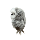 Oliver Faux Fur Owl Figurine - Looking Left