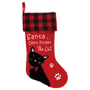 Santa Don't Forget the Cat Stocking - Embroidered - Christmas >> Stockings - by Season's Design