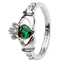 Claddagh Birthstone Ring – May - Size