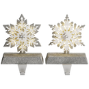 Lighted Snowflake Stocking Hanger - 2 Piece Set - Christmas >> Stockings - by Roman