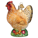 Spring Chicken Glass Ornament